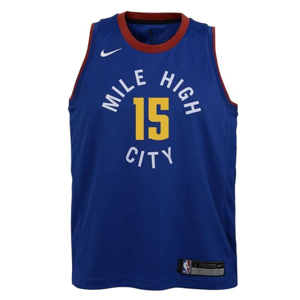 Denver Nuggets Childrens/Kids Nikola Jokic Dri-FIT Basketball Jersey / Blue